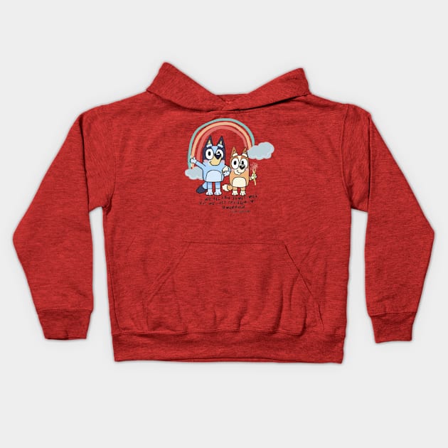 rainbow bluey Kids Hoodie by GapiKenterKali